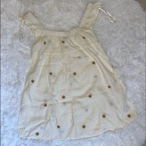 Target Wild Fable Cream Spring Dress with Flower Embroidery